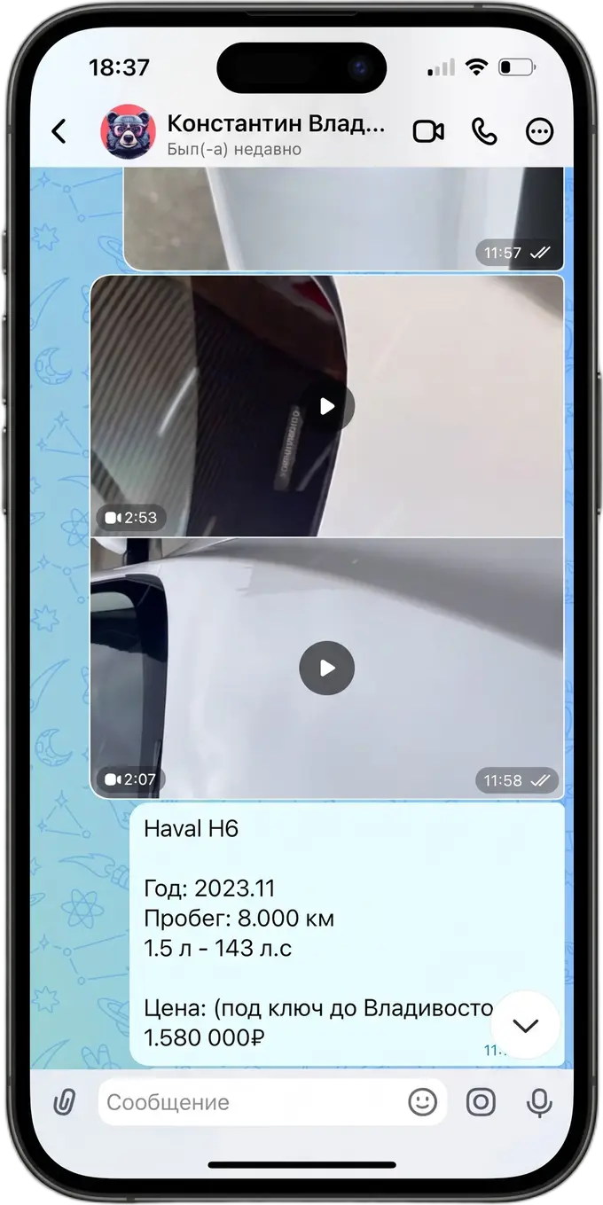 Переписка в Max: видео осмотра и цена под ключ